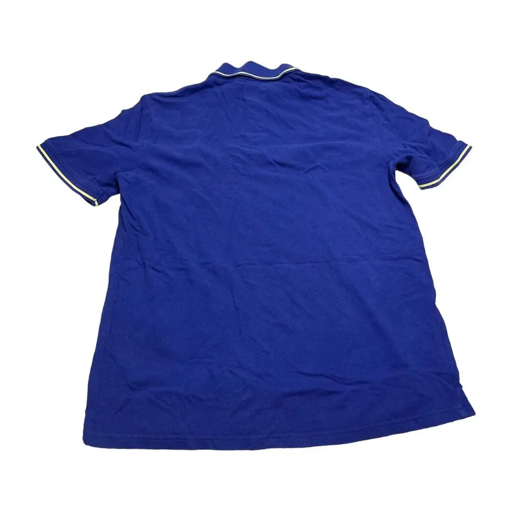 St. John's Bay Legacy Polo Shirt Medium Blue 100% Cotton Short Sleeve Classic - Picture 4 of 7